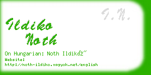 ildiko noth business card